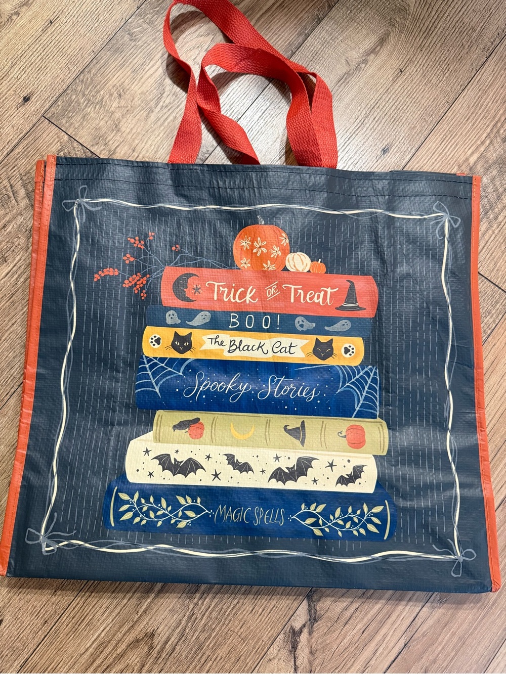 Marshalls Black and Orange 🎃Recycled 👻Tote Bag Halloween Books